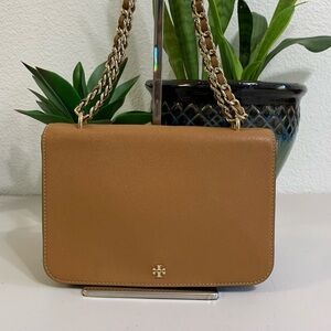 Tory Burch Tan Gold Crossbody Bag